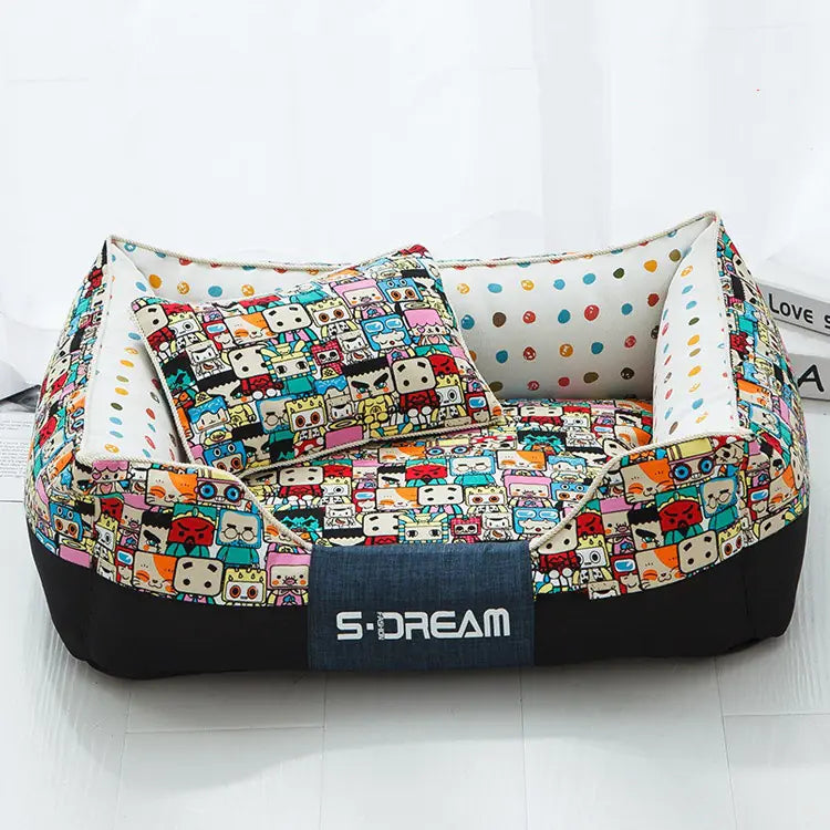 Cozy Nook Cartoon Pet Bed