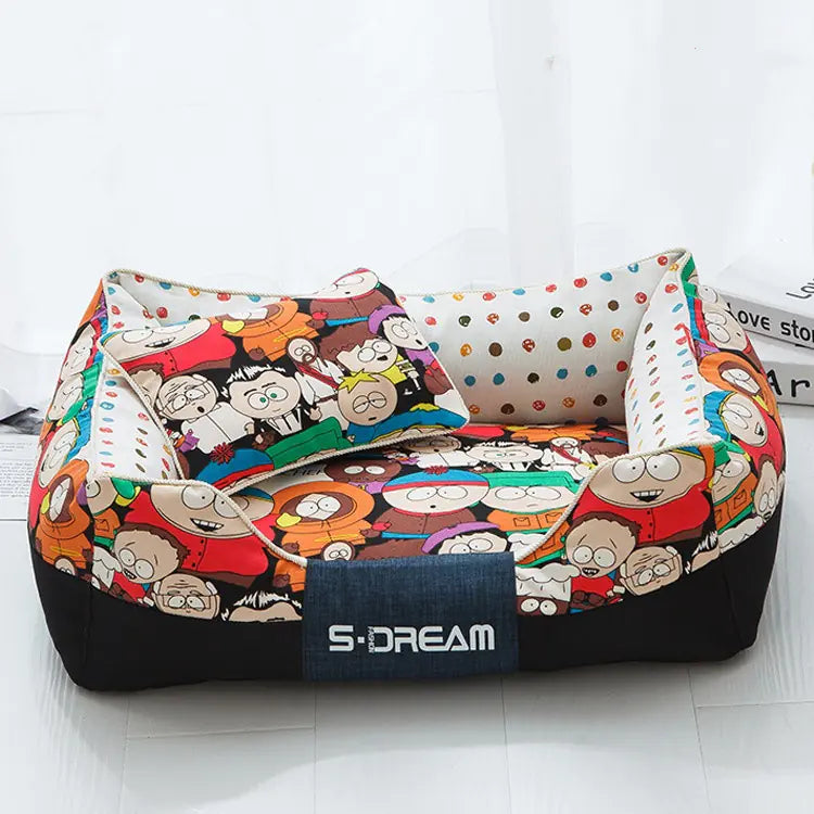 Cozy Nook Cartoon Pet Bed